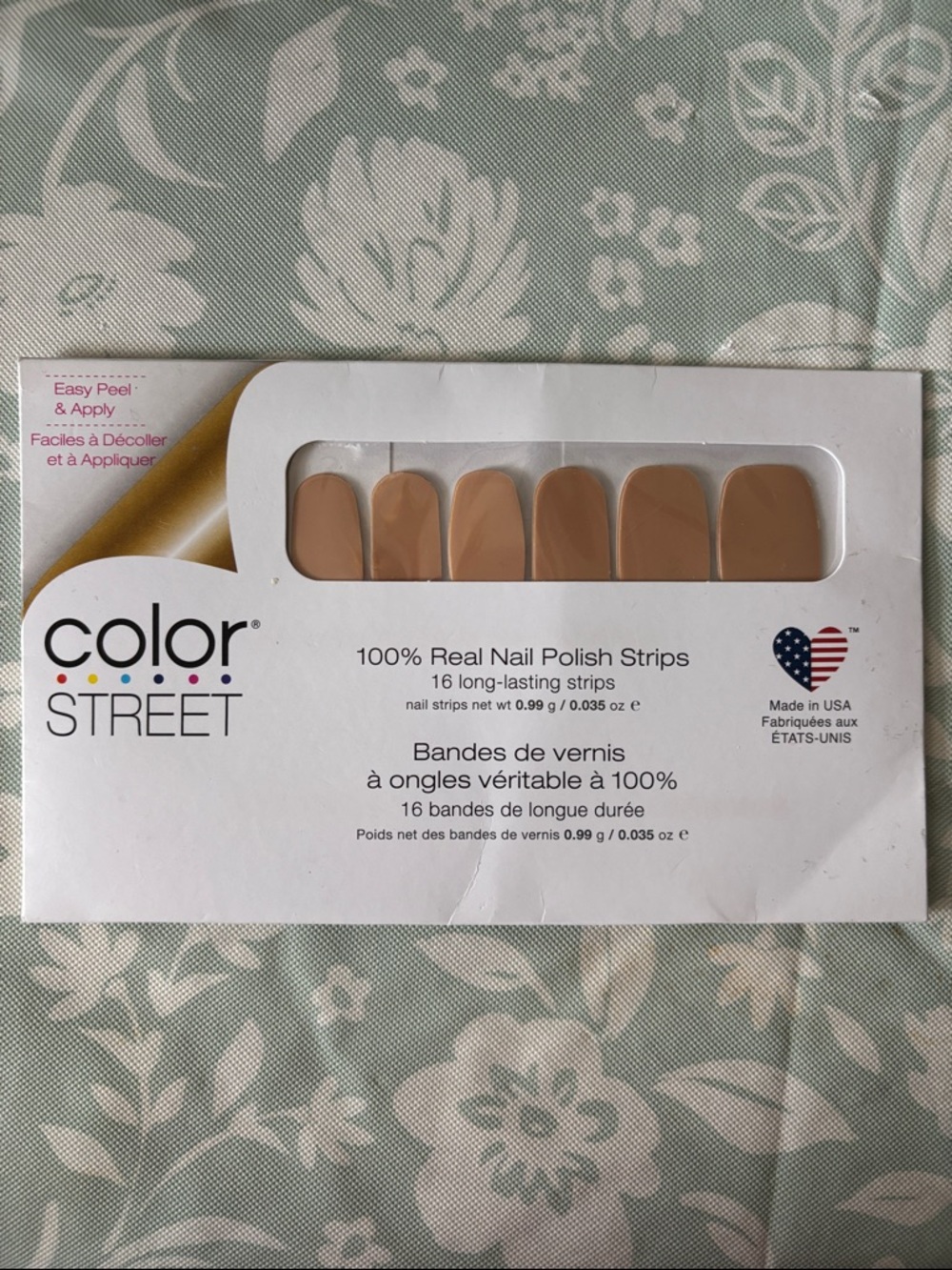 Color Street Beige Nude Peel-On Nail Polish Strips